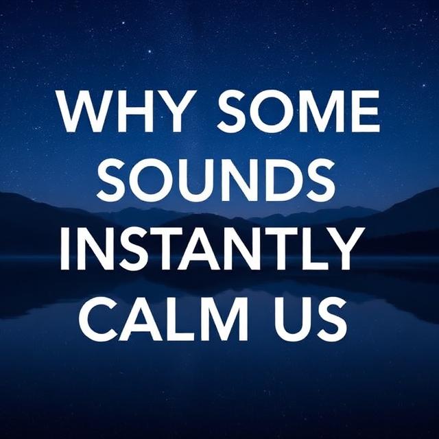 Why Some Sounds Instantly Calm Us