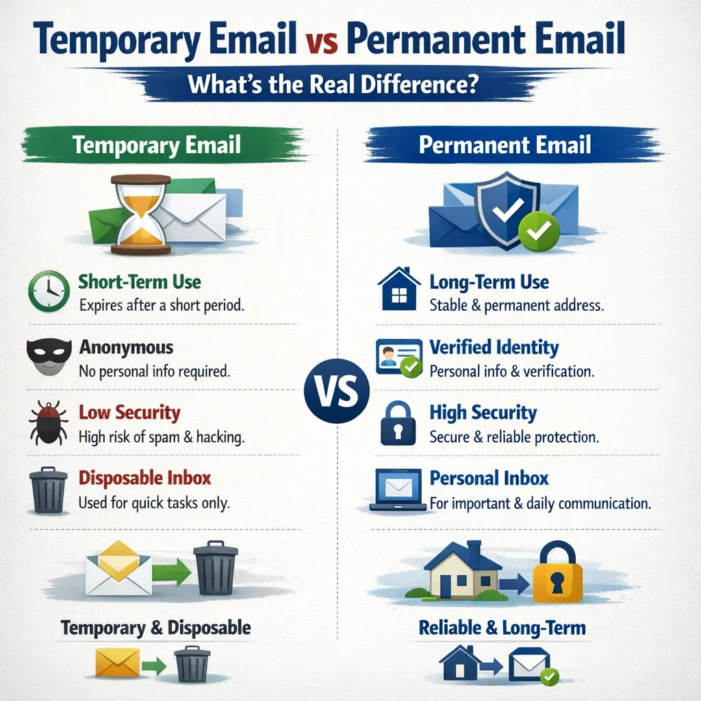 Temporary Email vs Permanent Email: What’s the Real Difference?