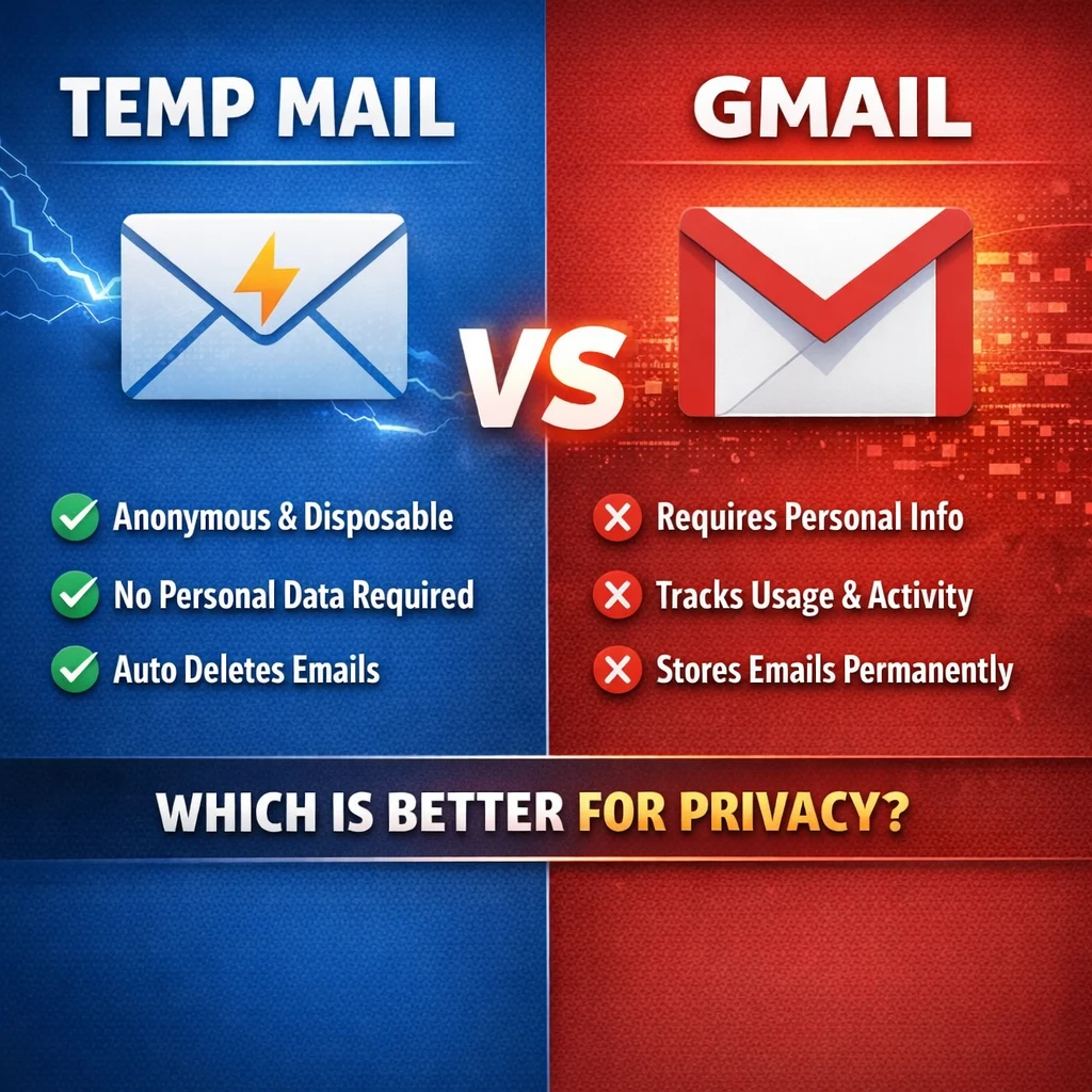 Temp Mail vs Gmail – Which Is Better for Privacy?